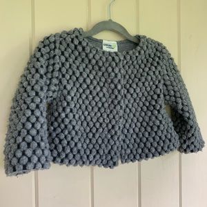 3T Girls Designer Wool Cardigan Popcorn Sweater